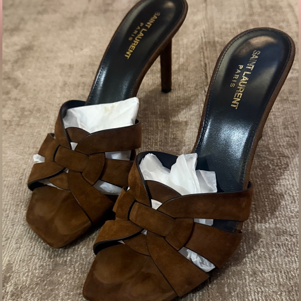 Saint Laurent Dark Brown Women's Heels